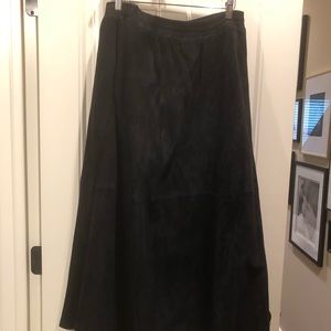 Suede skirt